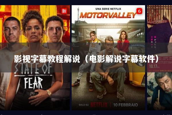 影视字幕教程解说(电影解说字幕软件)