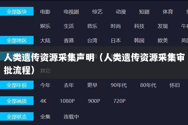 人类遗传资源采集声明(人类遗传资源采集审批流程)