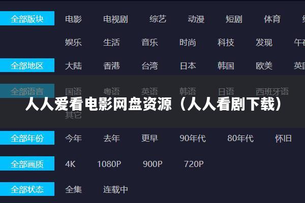 人人爱看电影网盘资源(人人看剧下载)